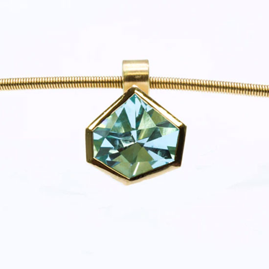 Anhänger 750er Gelbgold mit Topas 5,38 ct.