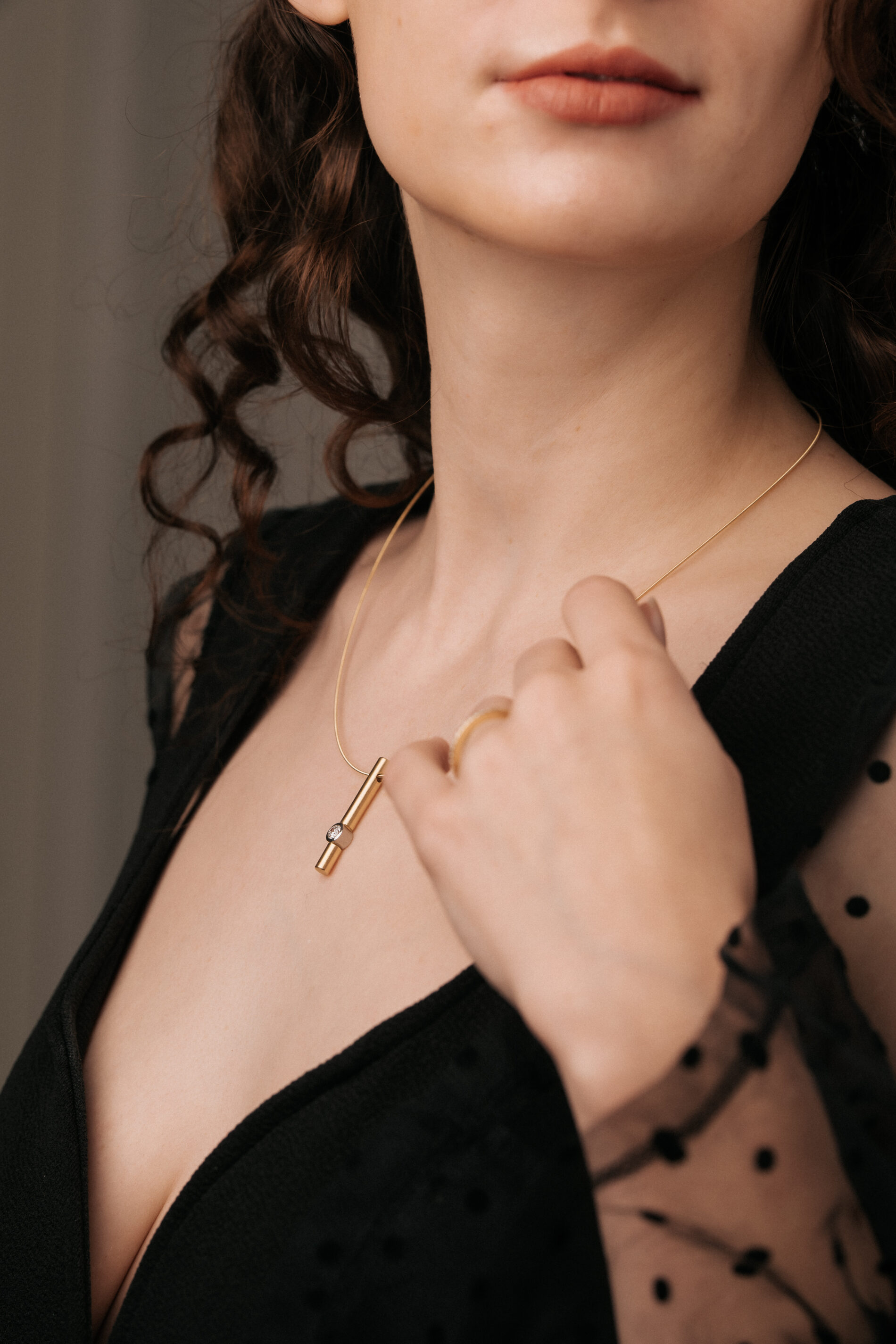 Goldkette mit Brillant Anhänger kaufen