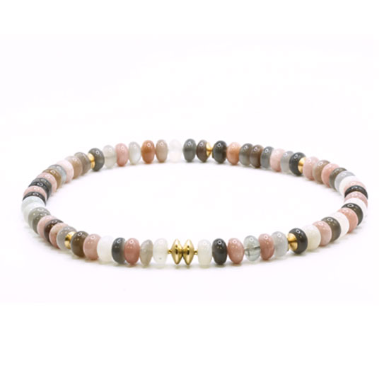 Kette Mondstein 750er Gelbgold