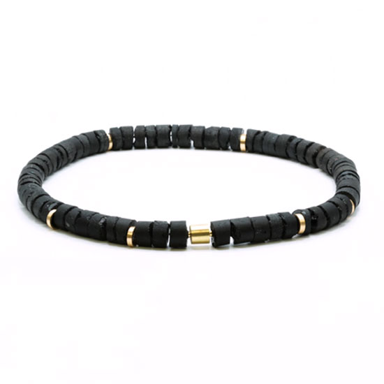 Kette Schorl mit 750er Gelbgold