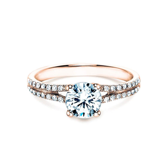 Verlobungsring Dynasty in 18K Roségold mit Diamant 1,27ct
